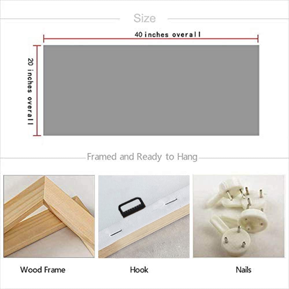 Framed Beige Canvas Wall Art — 40" - View 7