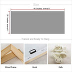 Framed Beige Canvas Wall Art — 40" - View 7