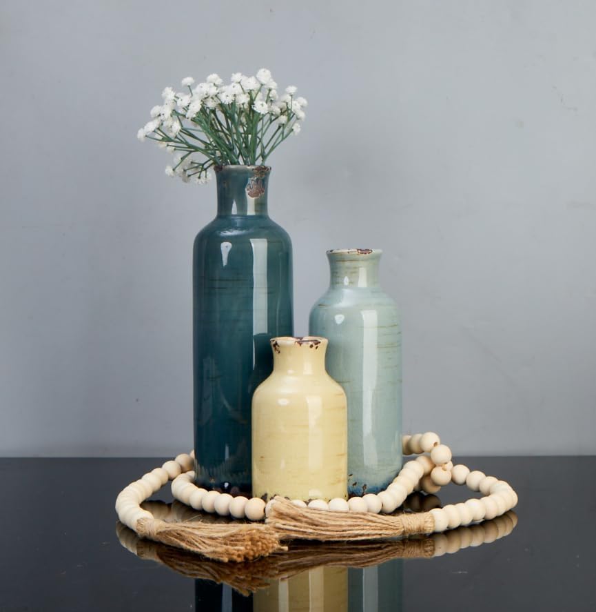 Farmhouse Ceramic Decorative Vase - View 4