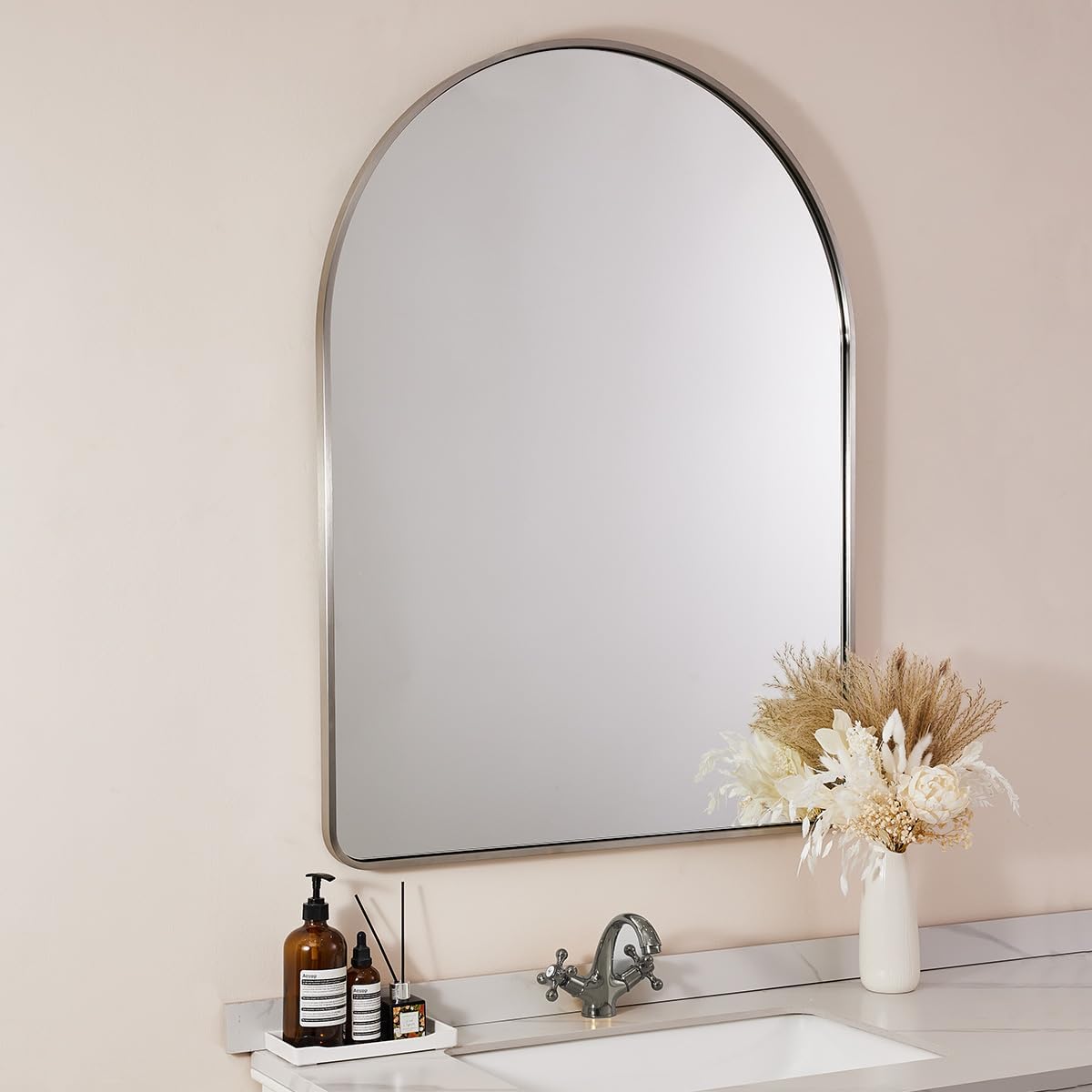Luxe Gold Mirror — 26" — Brushed Nickel
