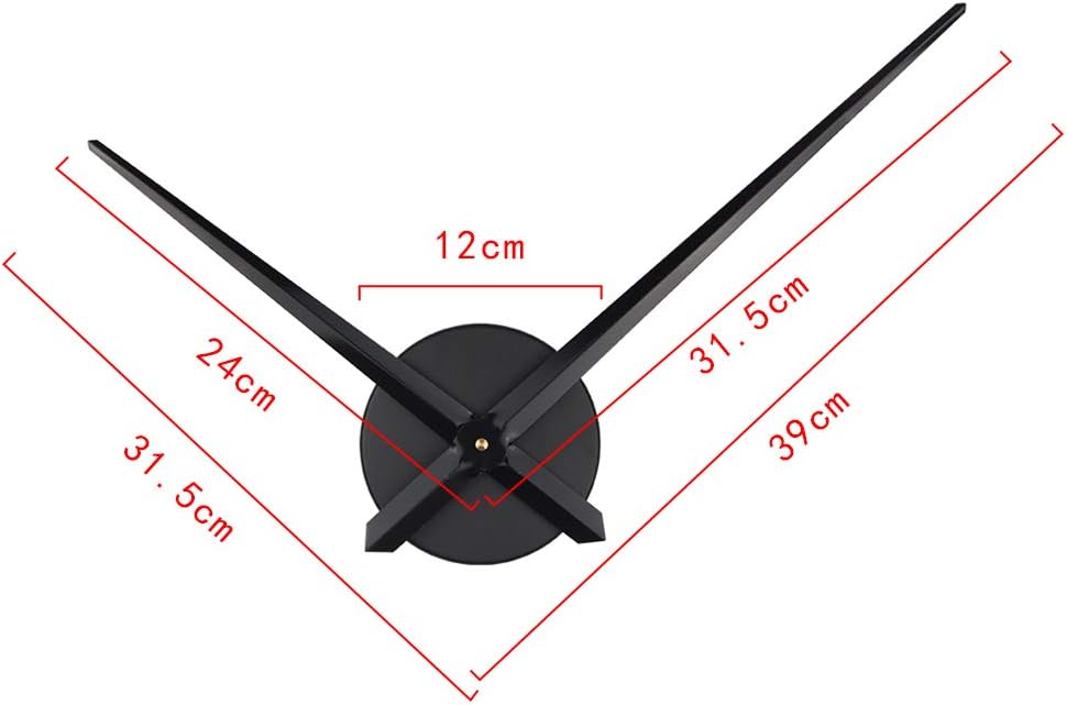 Modern Black Wall Clock - View 5