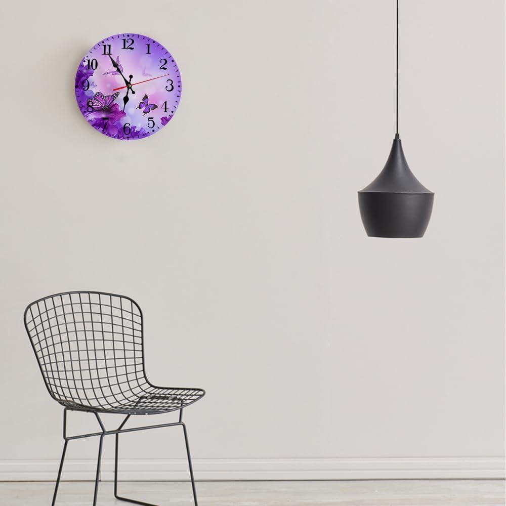 Battery Operated Pink Wall Clock — 10" - View 3