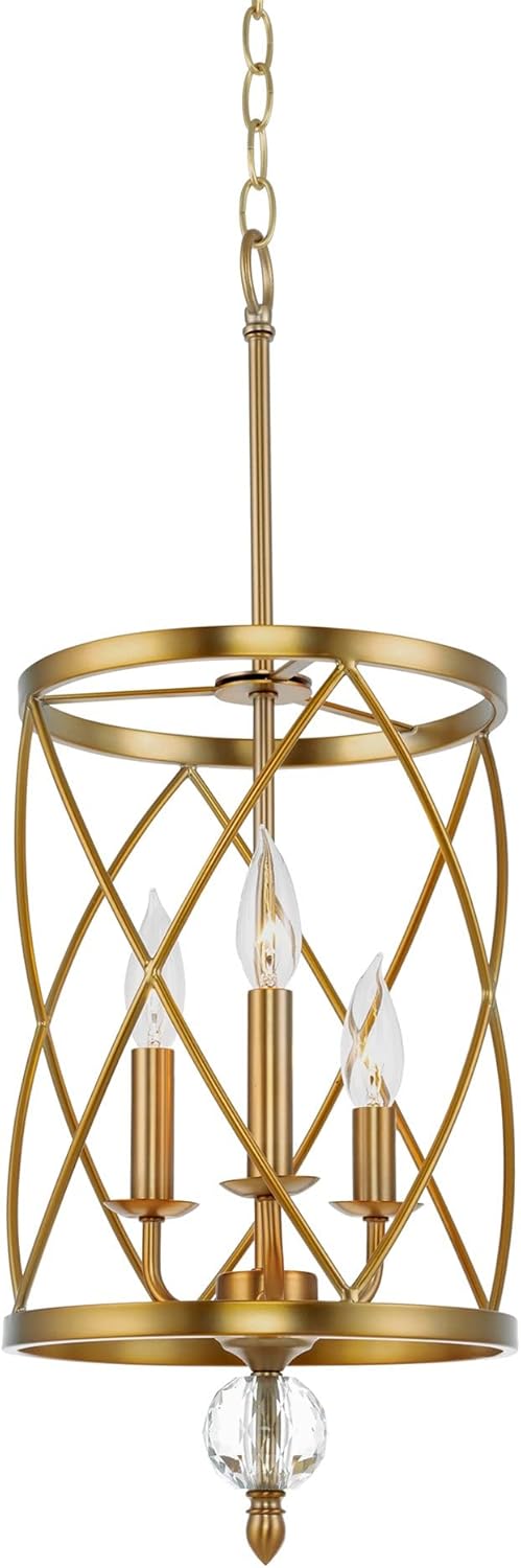 Luxe Gold Candle — 3-Light — Warm Brass