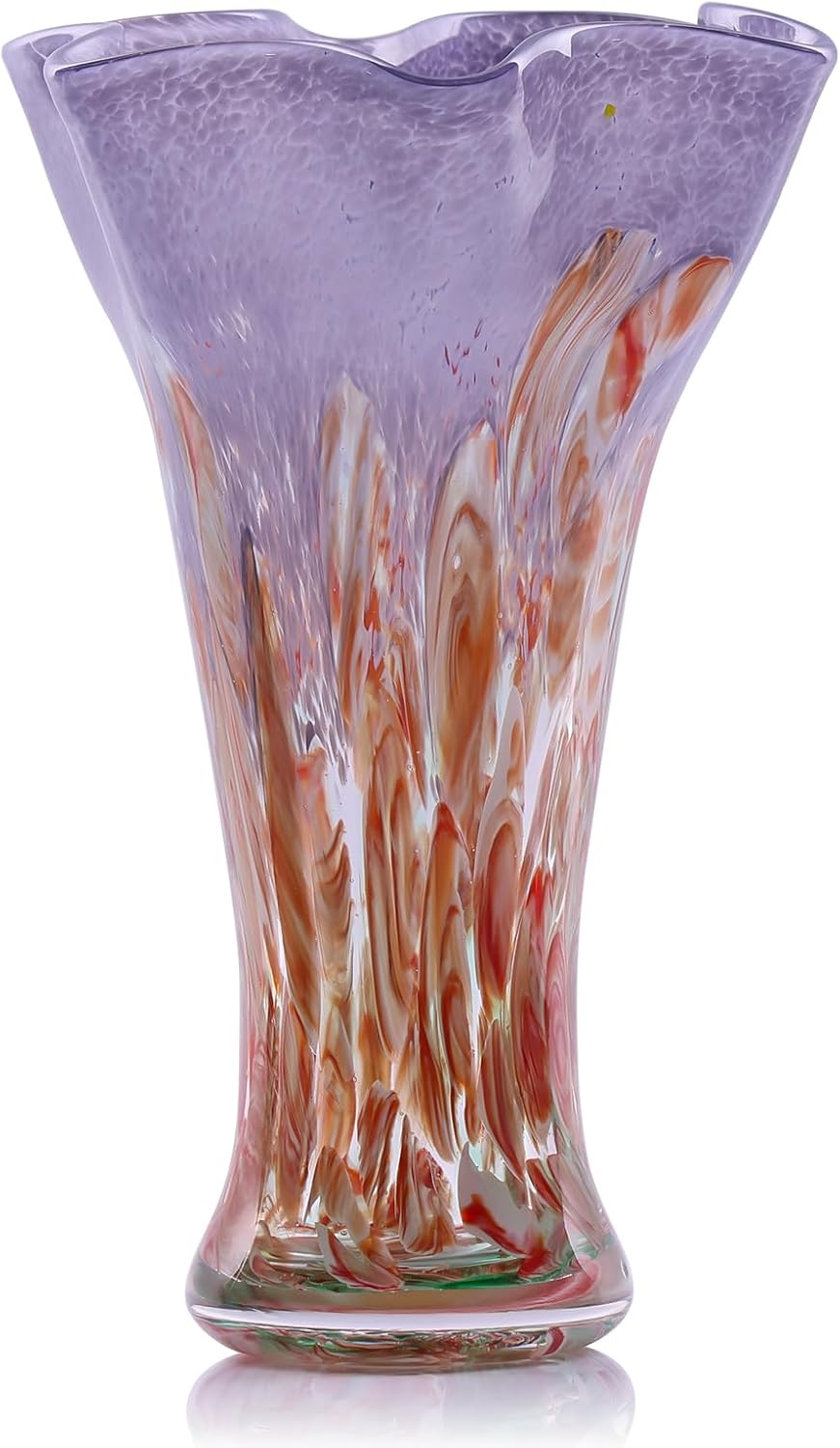 Blue Flower Vase — 9.0" — Pink Purple