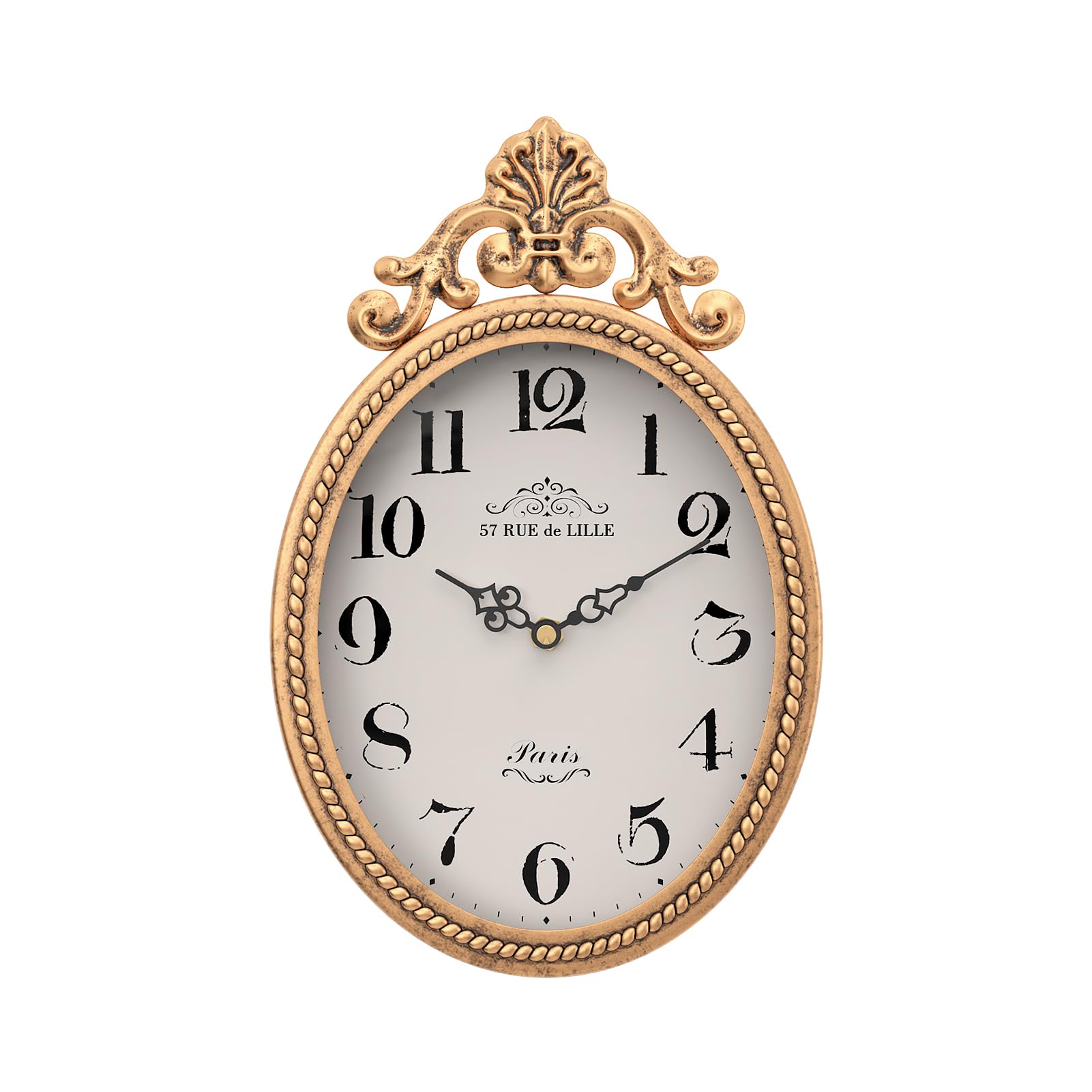 Battery Operated Boho Gold Wall Clock — 10.4"