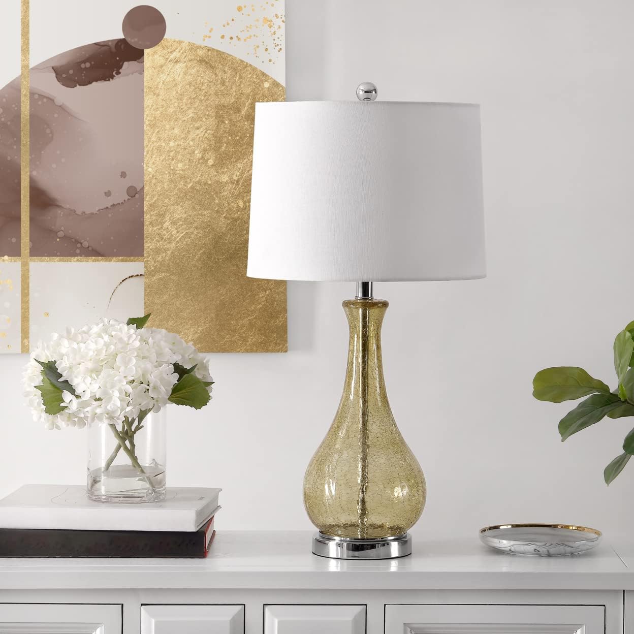 Modern Orange Table Lamp — Amber