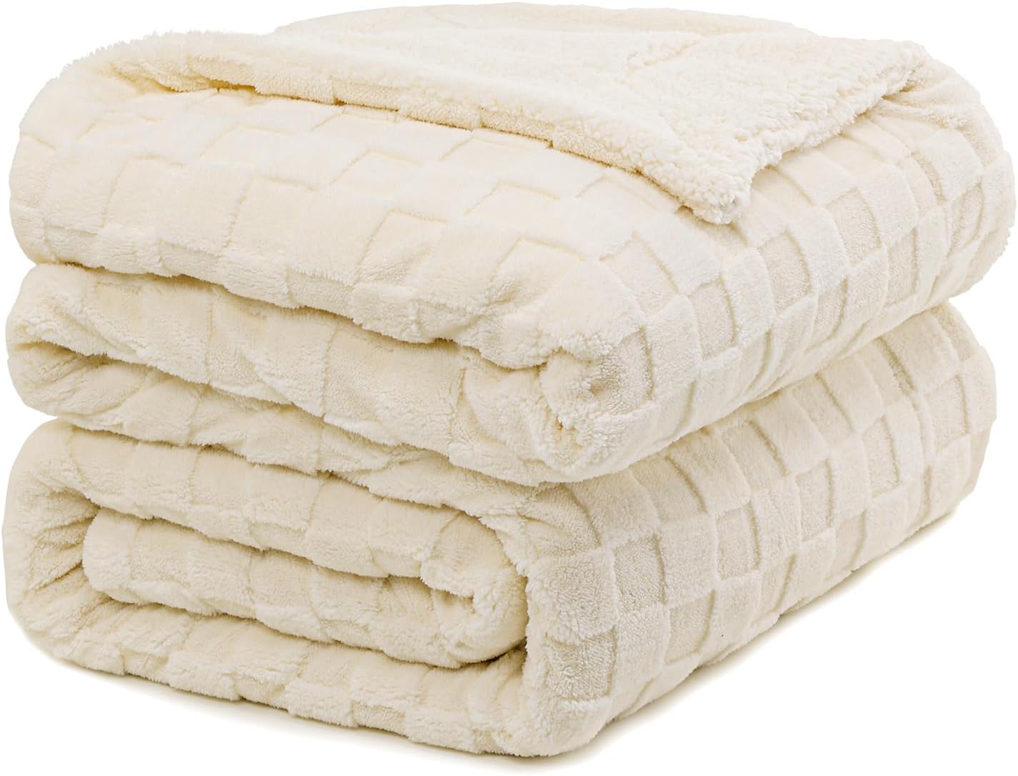 Beige Throw Pillow — 50" — Cream White