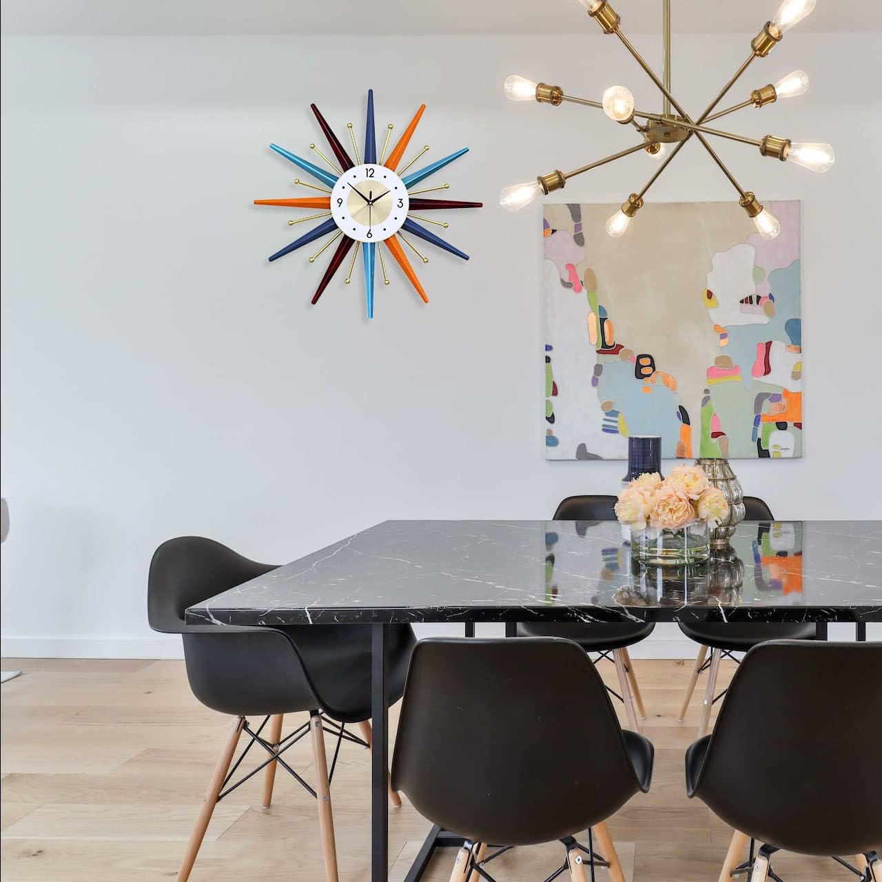 Battery Operated Mid-Century Wall Clock — 22" - View 2