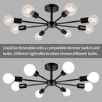 Modern Metal Chandelier — 8-Light - View 5