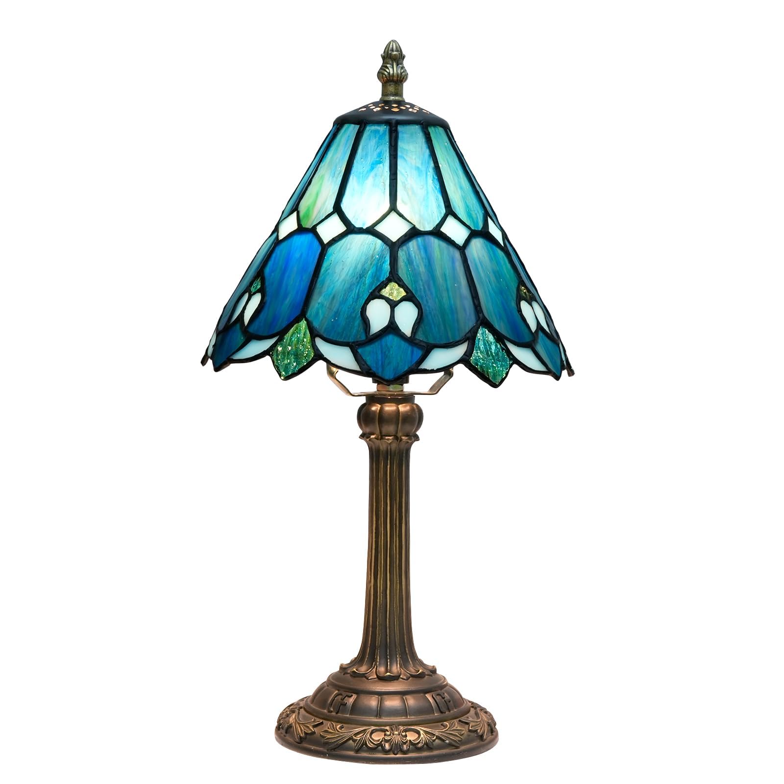 Blue Table Lamp — 8"
