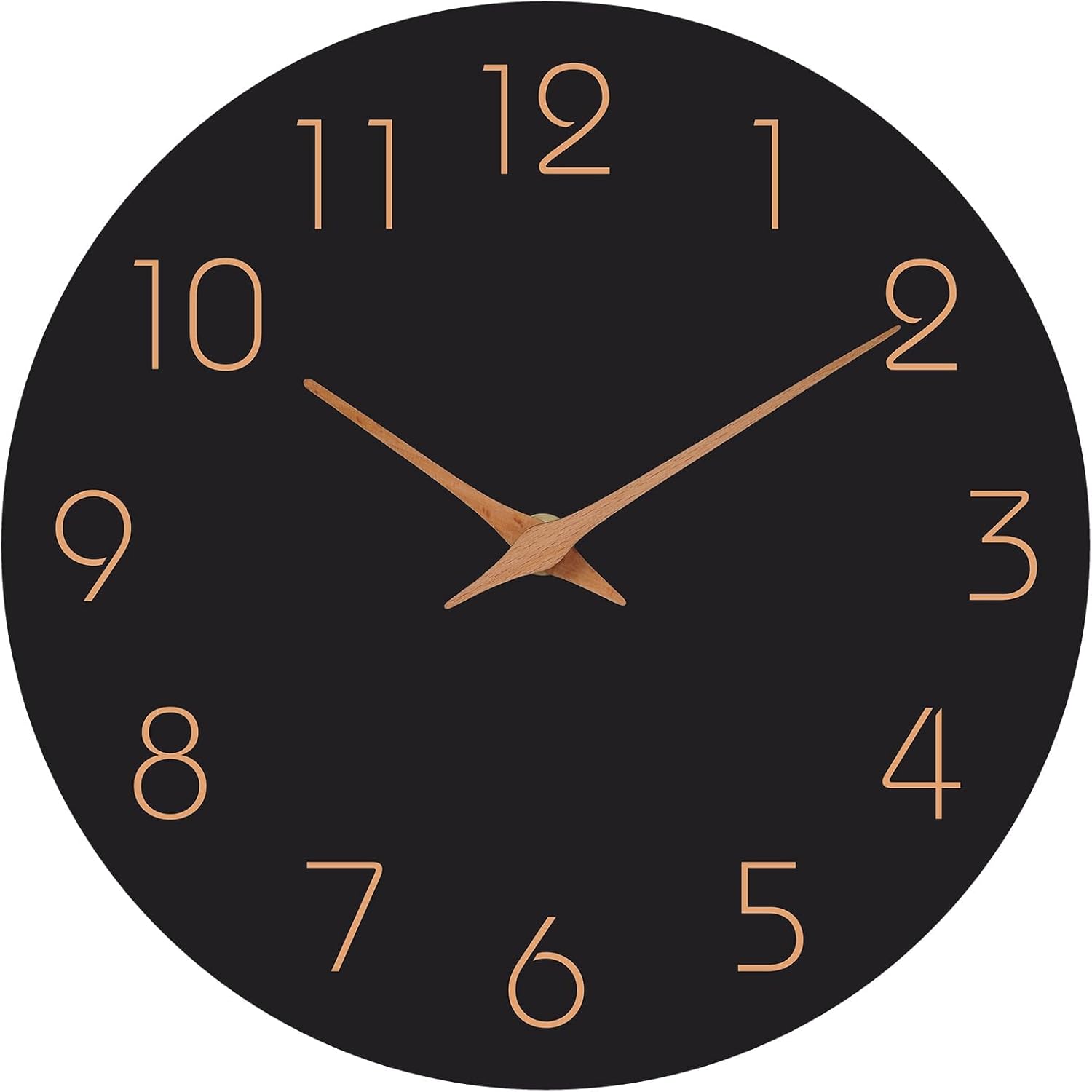 Battery Operated Luxe Black Wall Clock — 18" — 18 Inch