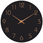 Battery Operated Luxe Black Wall Clock — 18"