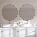 Luxe Black Round Mirror — 1" - View 9