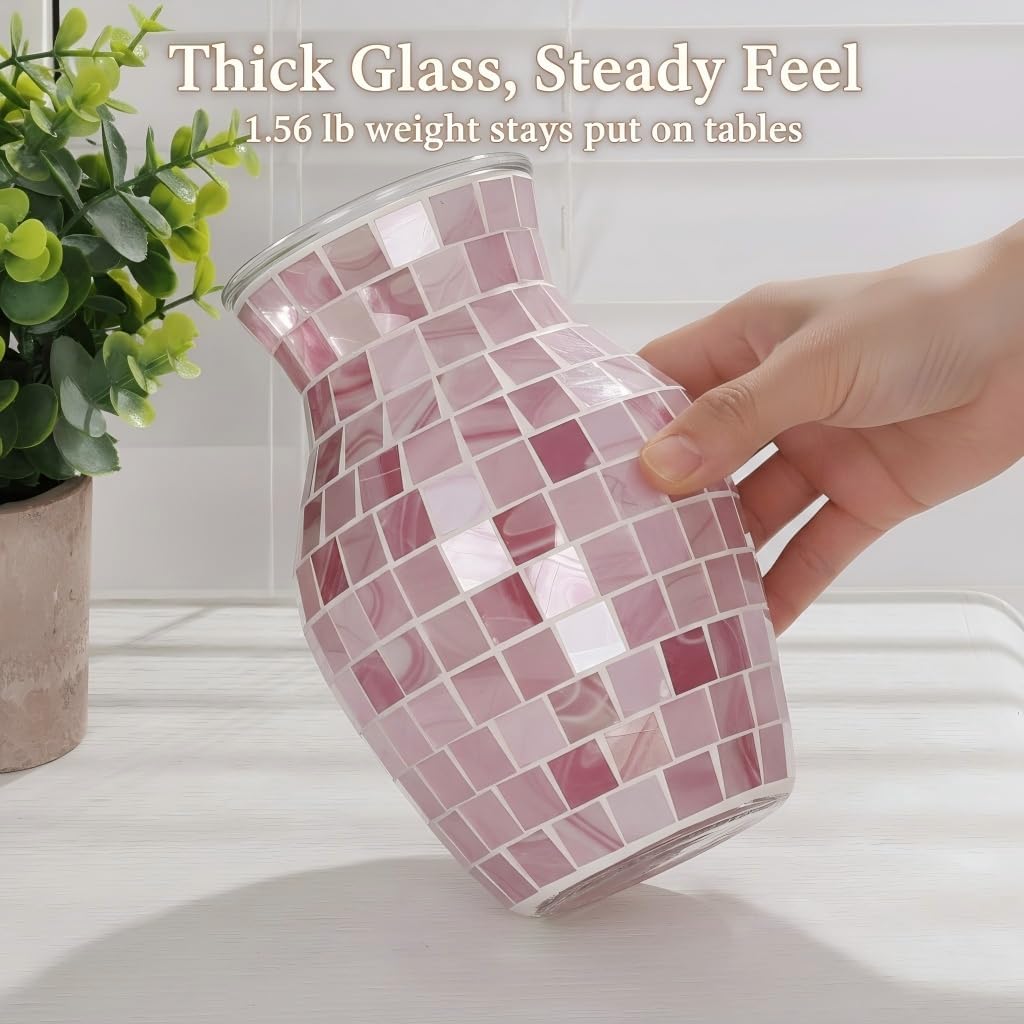 Modern Blue Flower Vase — 8" - View 4