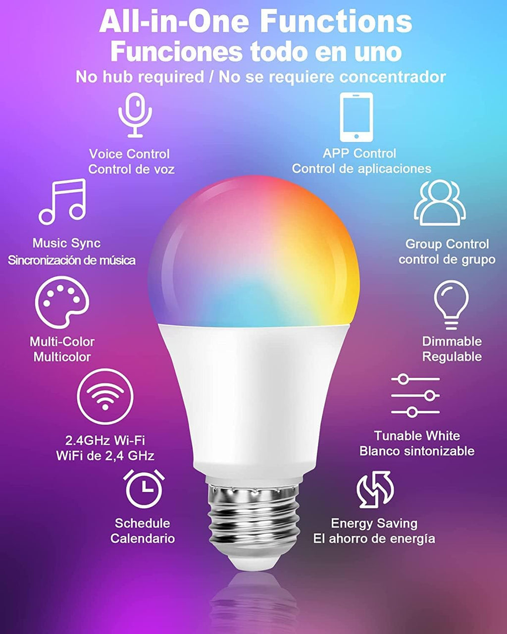 WiFi Metal Smart Light Bulb - View 4