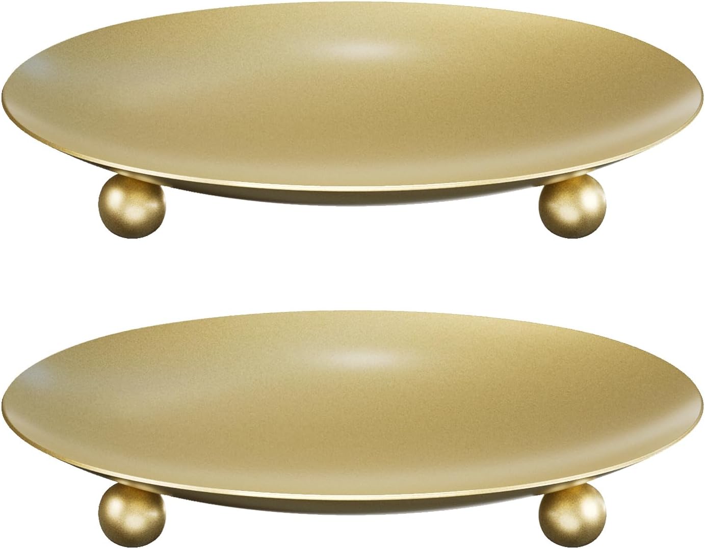 Black Pillar Candle — Set of 2 — Gold