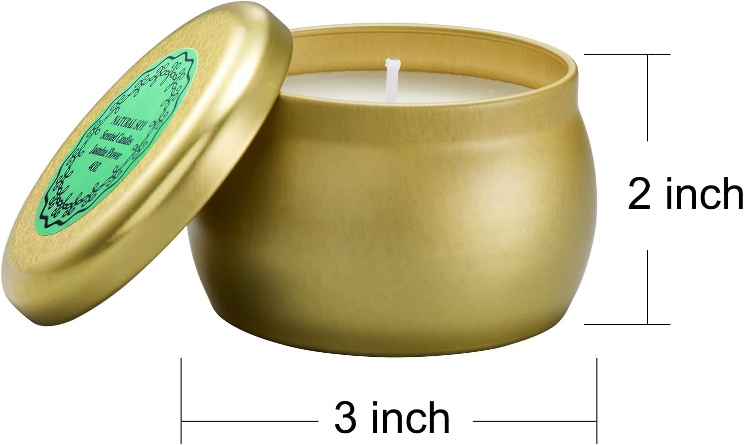 Soy Wax Metal Scented Candle - View 4