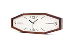 Battery Operated Mid-Century Brown Wall Clock — 18"
