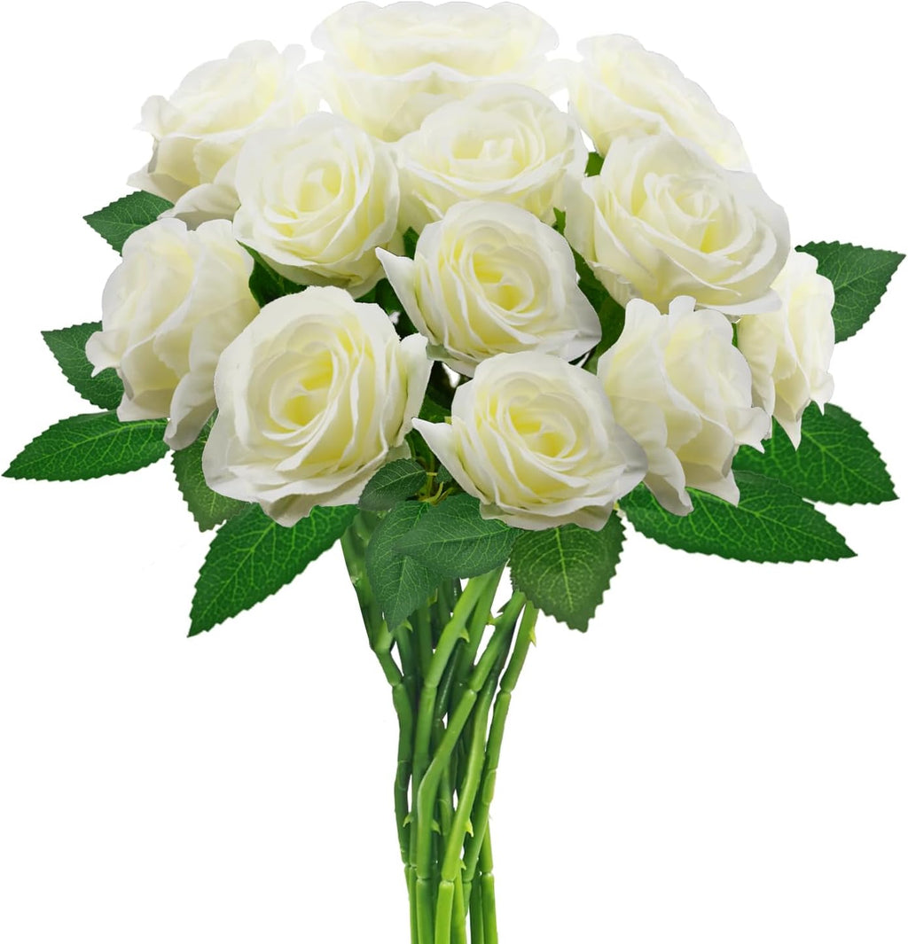 Blue Artificial Flowers — White