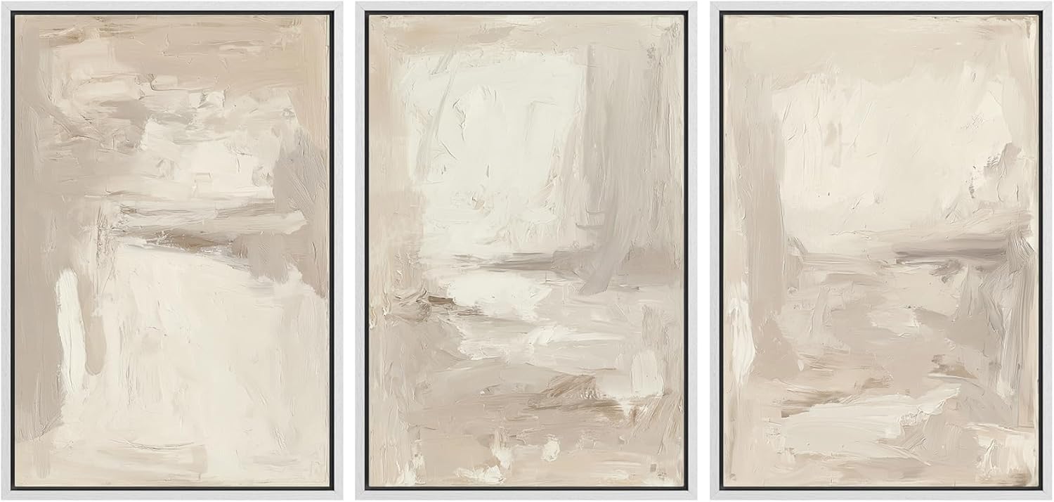 Vintage Farmhouse Framed Wall Art — 24" — 16"x24"x3 Panels White