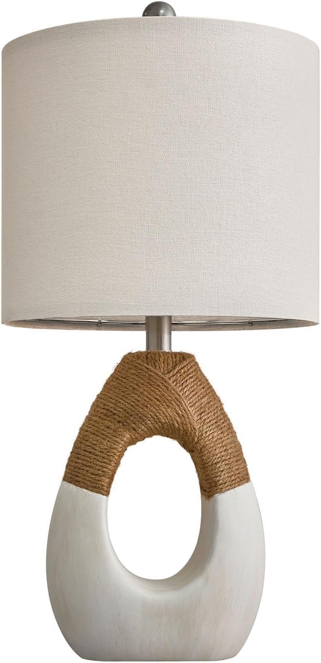 Boho Beige Bedside Lamp - View 7