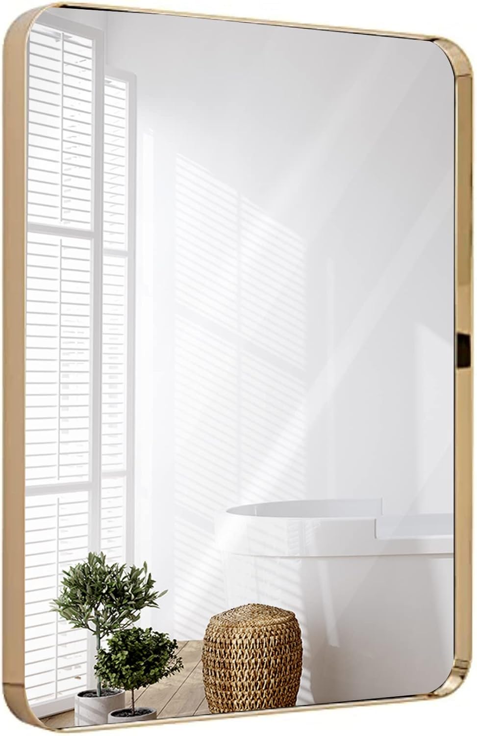 Rectangular Black Wall Mirror — 2" — 30"L x 22"W