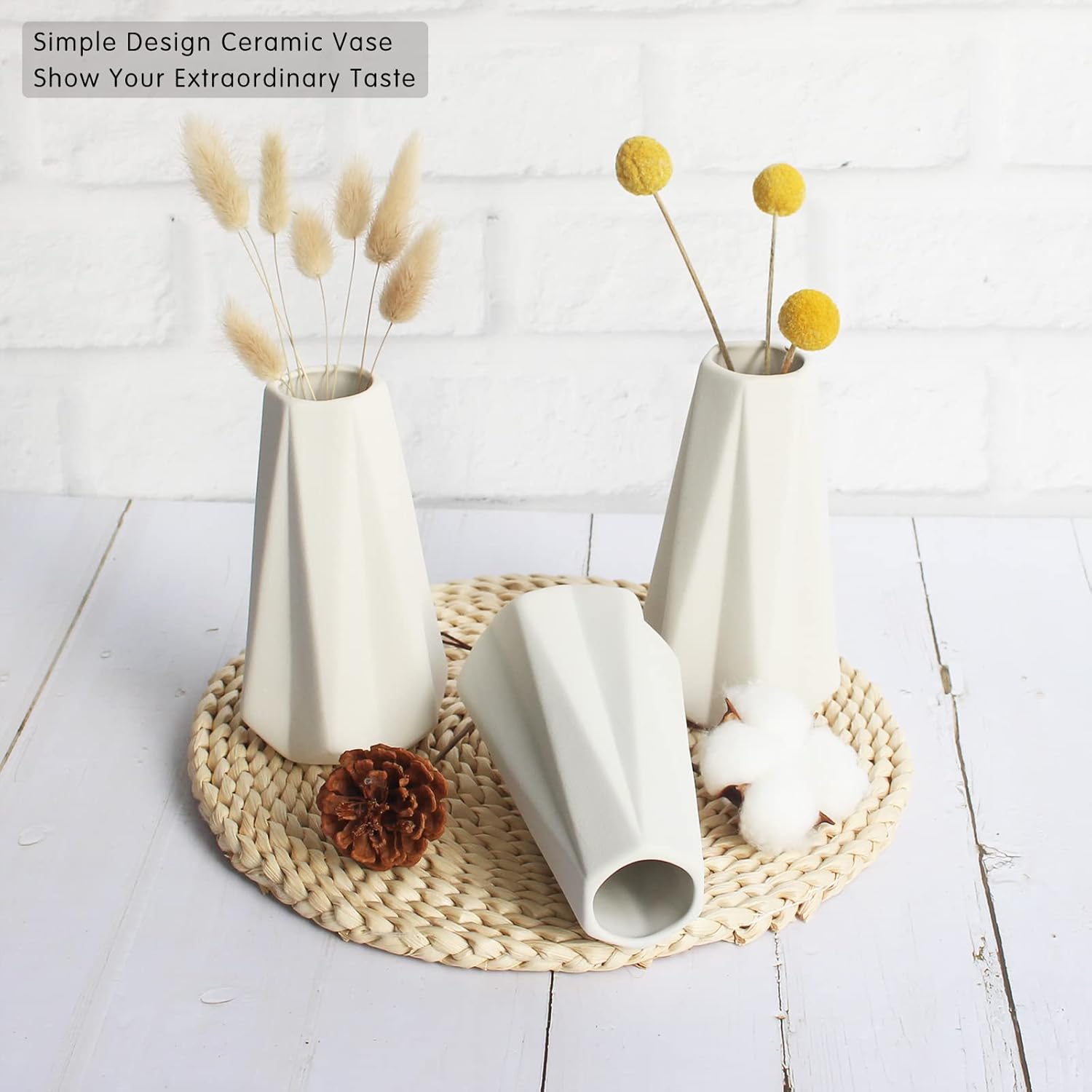Boho Ceramic Vase — 6" - View 2