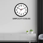 Battery Operated Modern Black Wall Clock — 8" - View 7