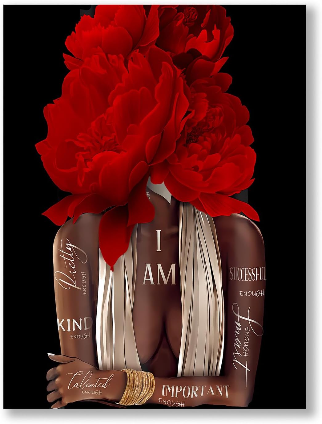 Framed Blue Canvas Wall Art — 12x16 — Red 009