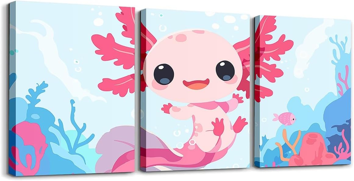 Blue Canvas Wall Art — 12" — Pink Ocean Blue