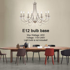 Farmhouse Black Chandelier — 8-Light - View 6