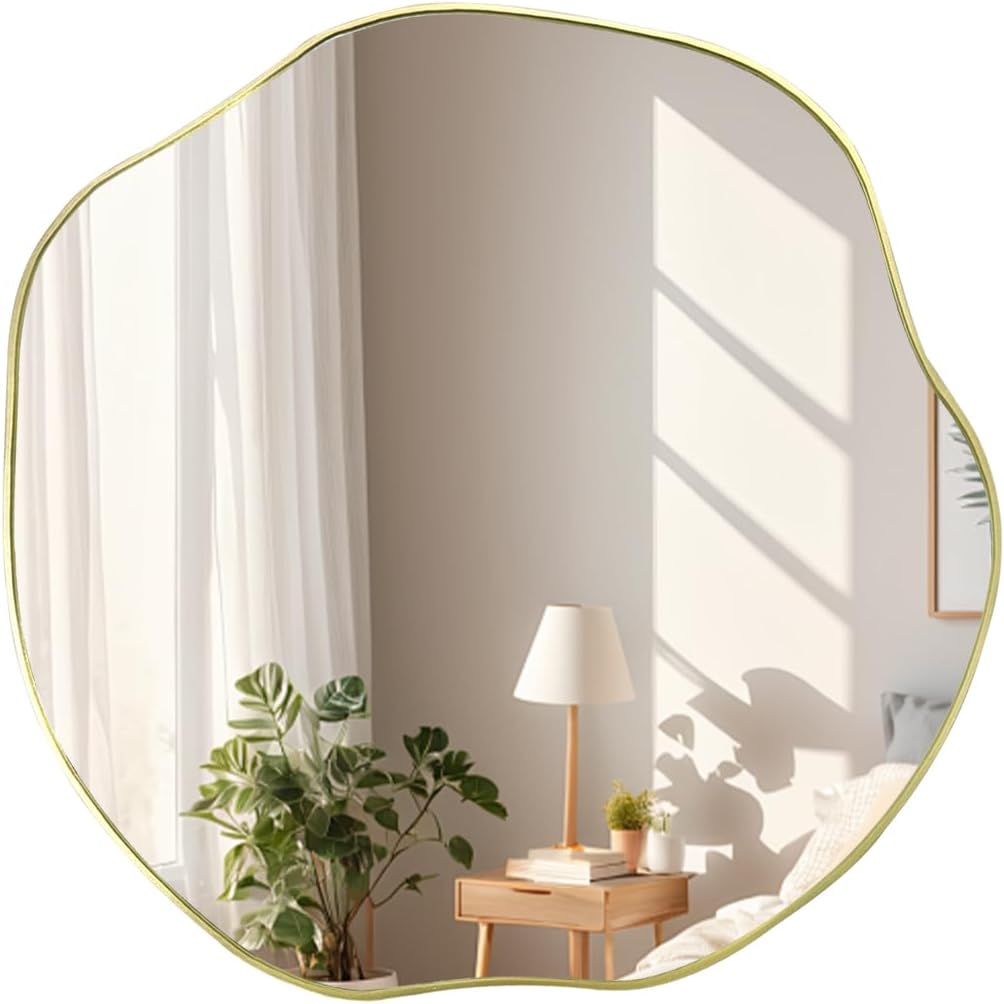 Black Wall Mirror — 35" — 16"L x 16"W