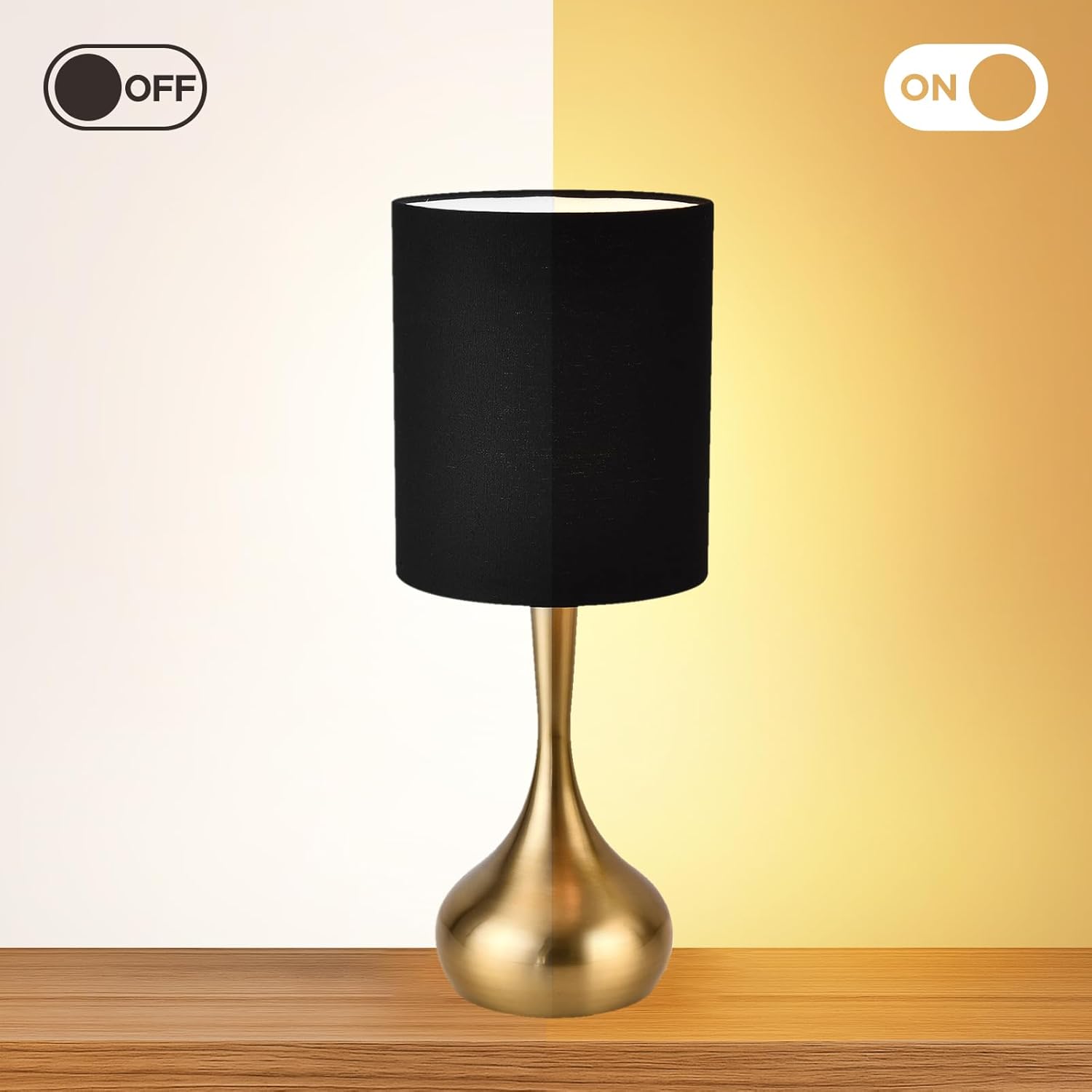 Linen Luxe Metal Nightstand Lamp — 17.3" - View 6