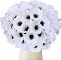 Red Artificial Flowers — 11" — White
