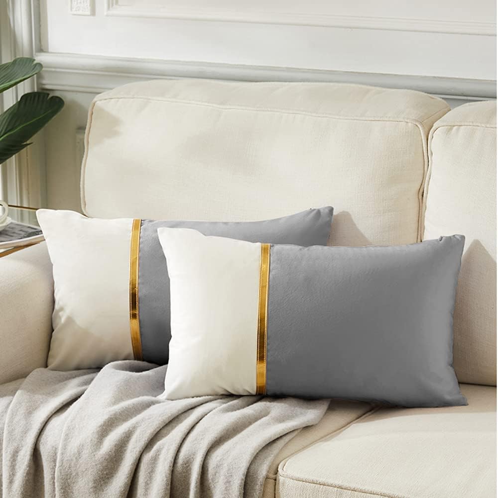 Velvet Luxe Black Throw Pillow Cover — 18" — 20" x 12" (Pack of 2)