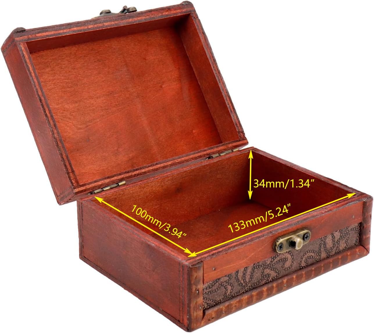 Vintage Wood Storage Basket — 5.71" - View 3