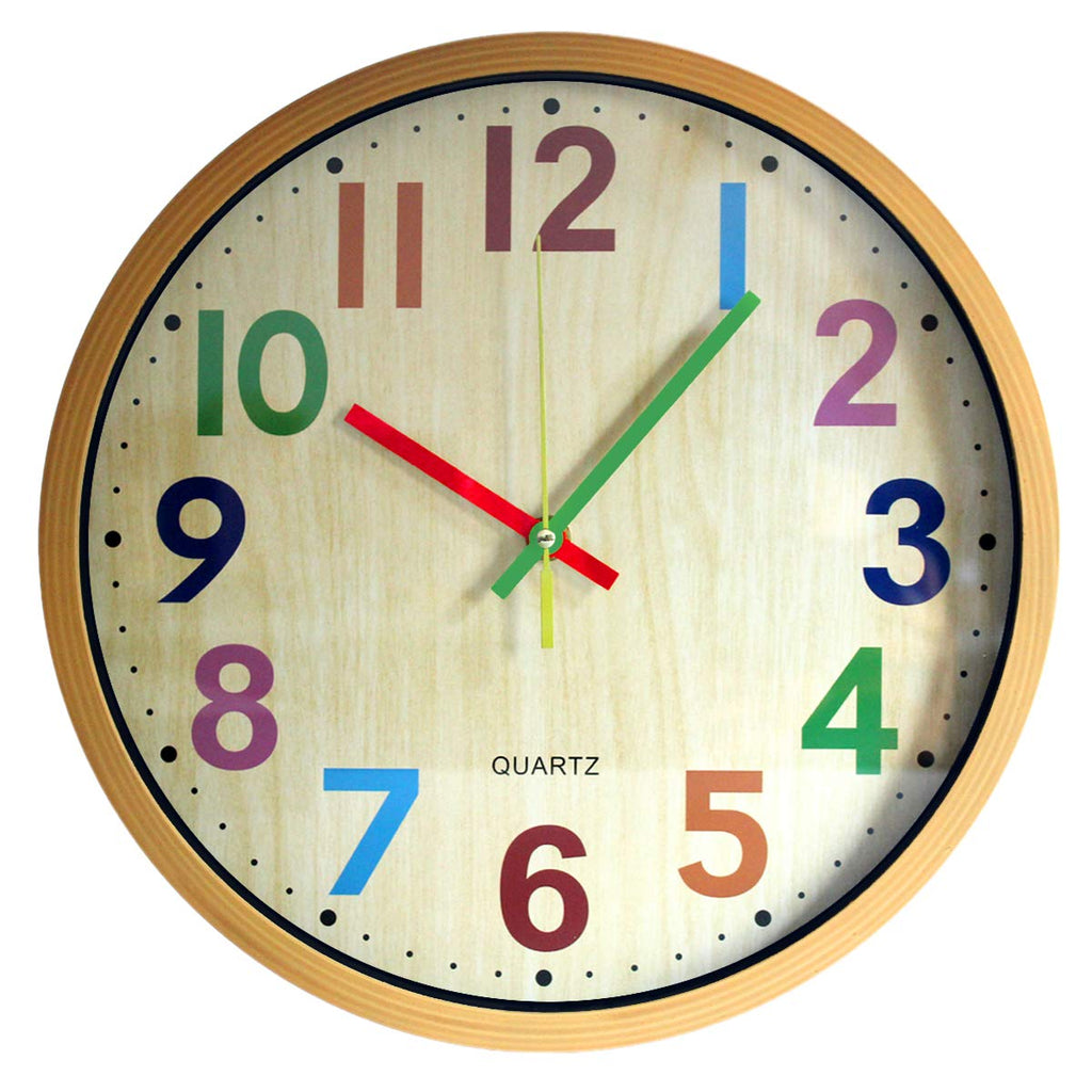 Battery Operated Black Wall Clock — 12"