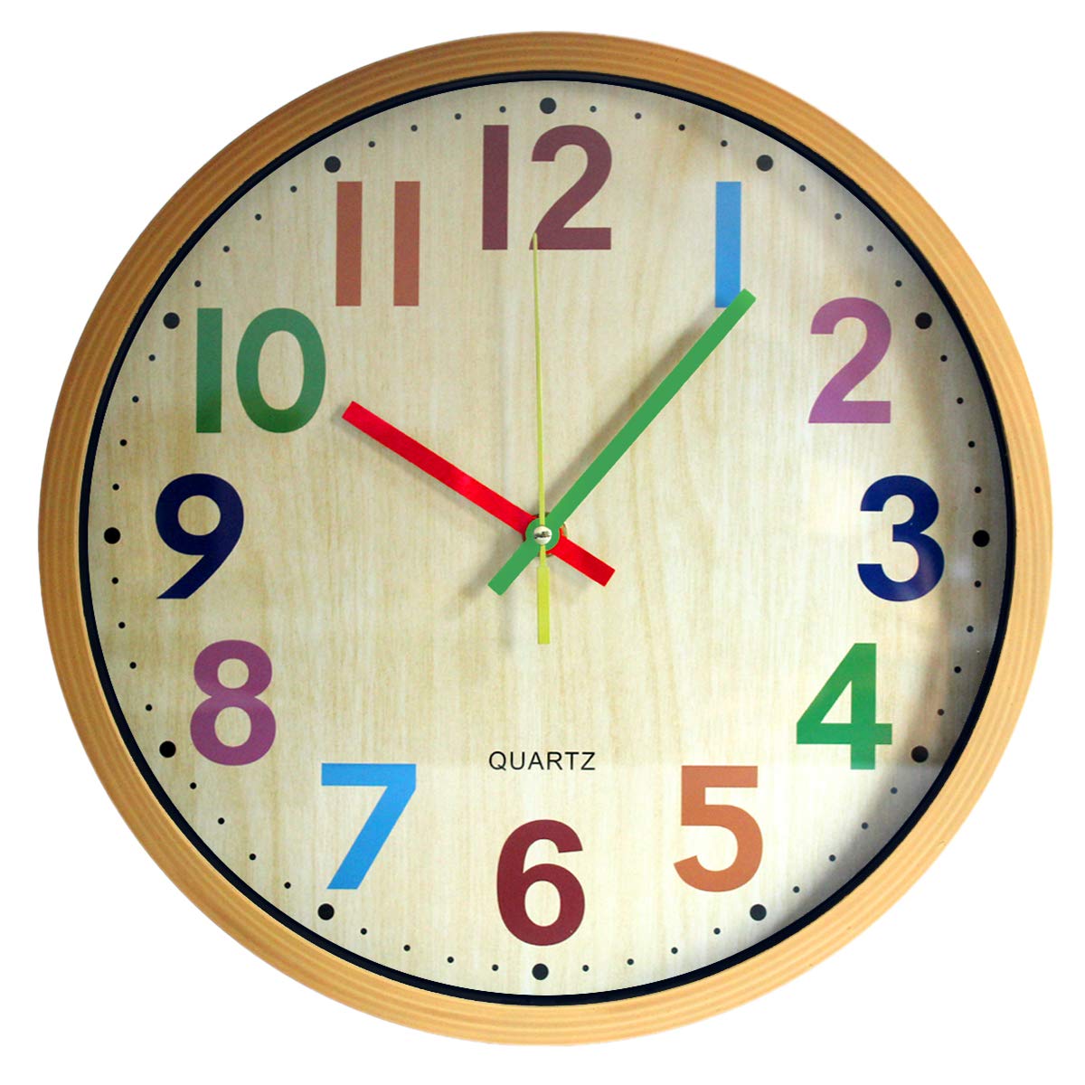 Battery Operated Black Wall Clock — 12"