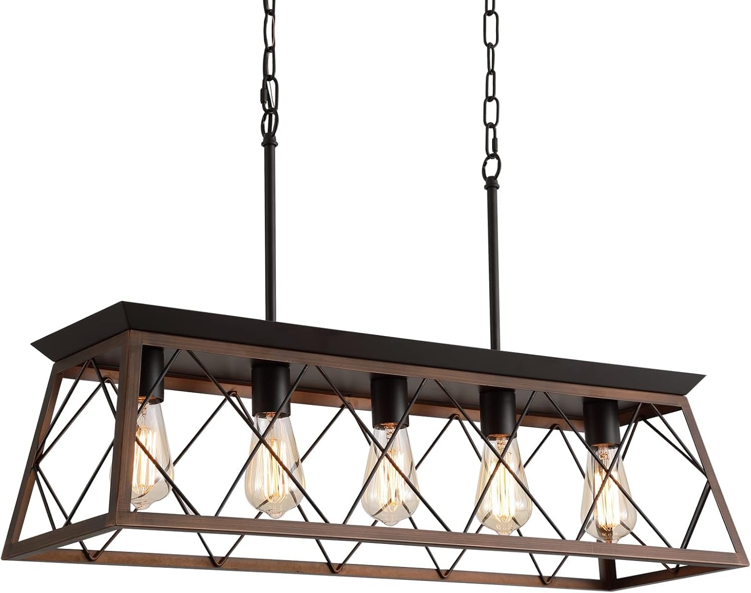 Vintage Farmhouse Gold Chandelier — Bronze-5