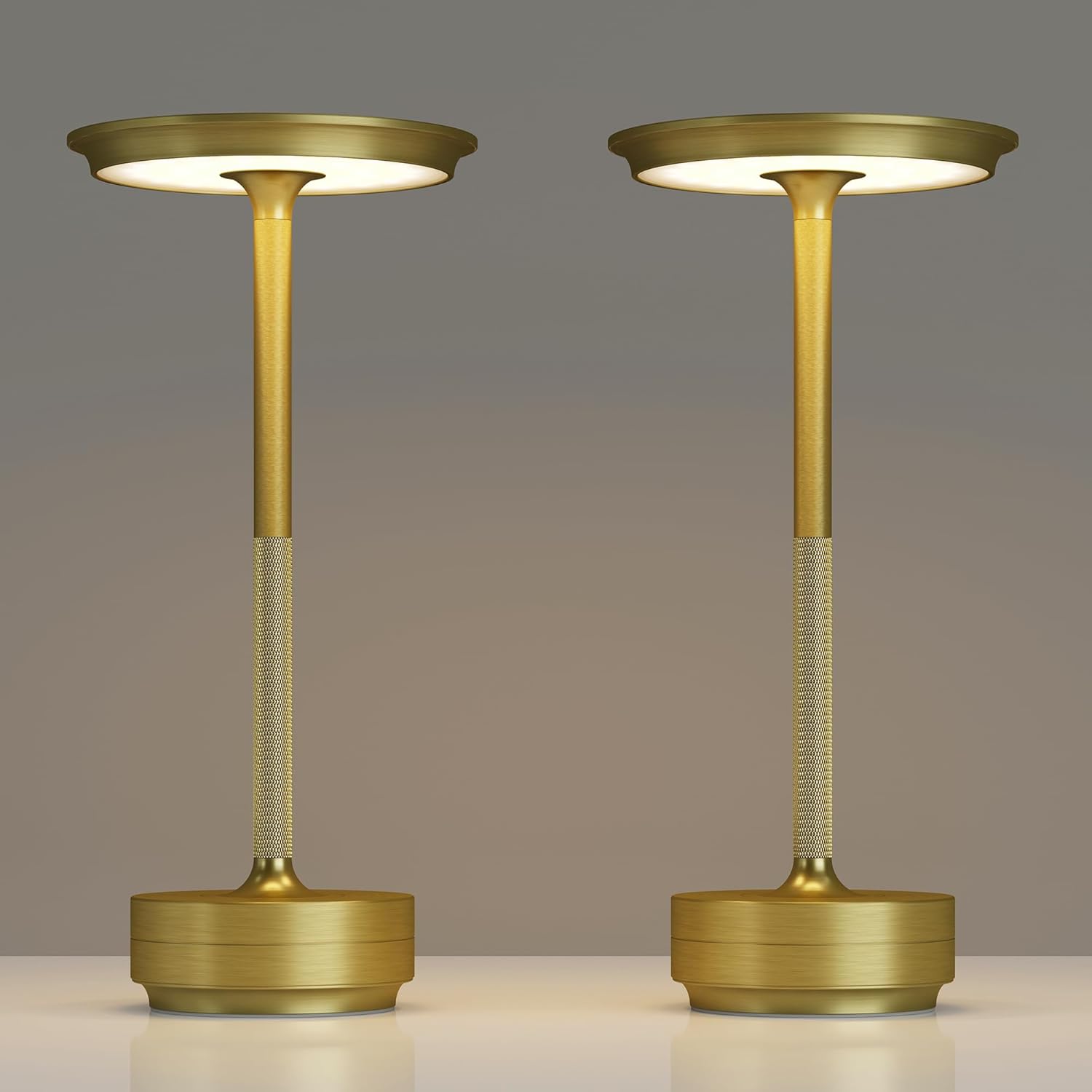 Cordless Black Table Lamp — Gold-2