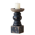 Farmhouse Wood Pillar Candle — 3.9"