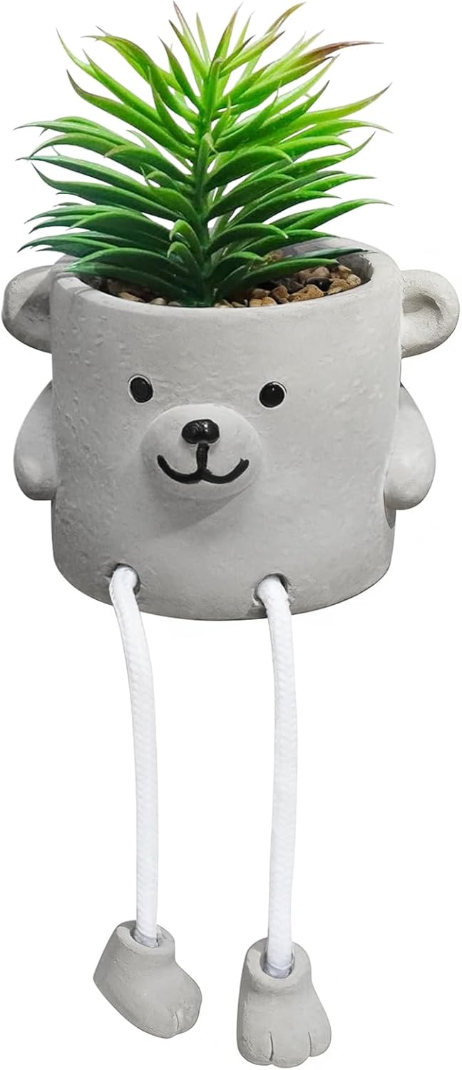Green Faux Plant — 1pcs-bruin