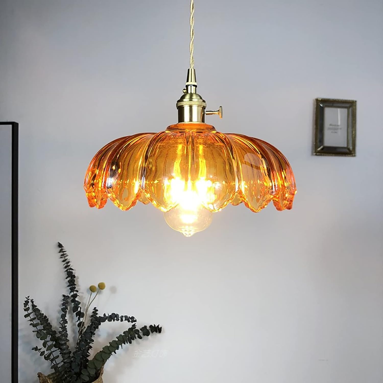 Vintage Luxe Blue Pendant Light — 8" - View 4