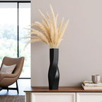 Modern Black Flower Vase — 16.34" - View 6