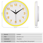 Round Modern Blue Wall Clock — 9" - View 5
