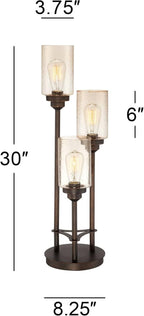 Farmhouse Metal Table Lamp — 3-Light - View 4