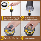 Dimmable Black Bedside Lamp - View 7