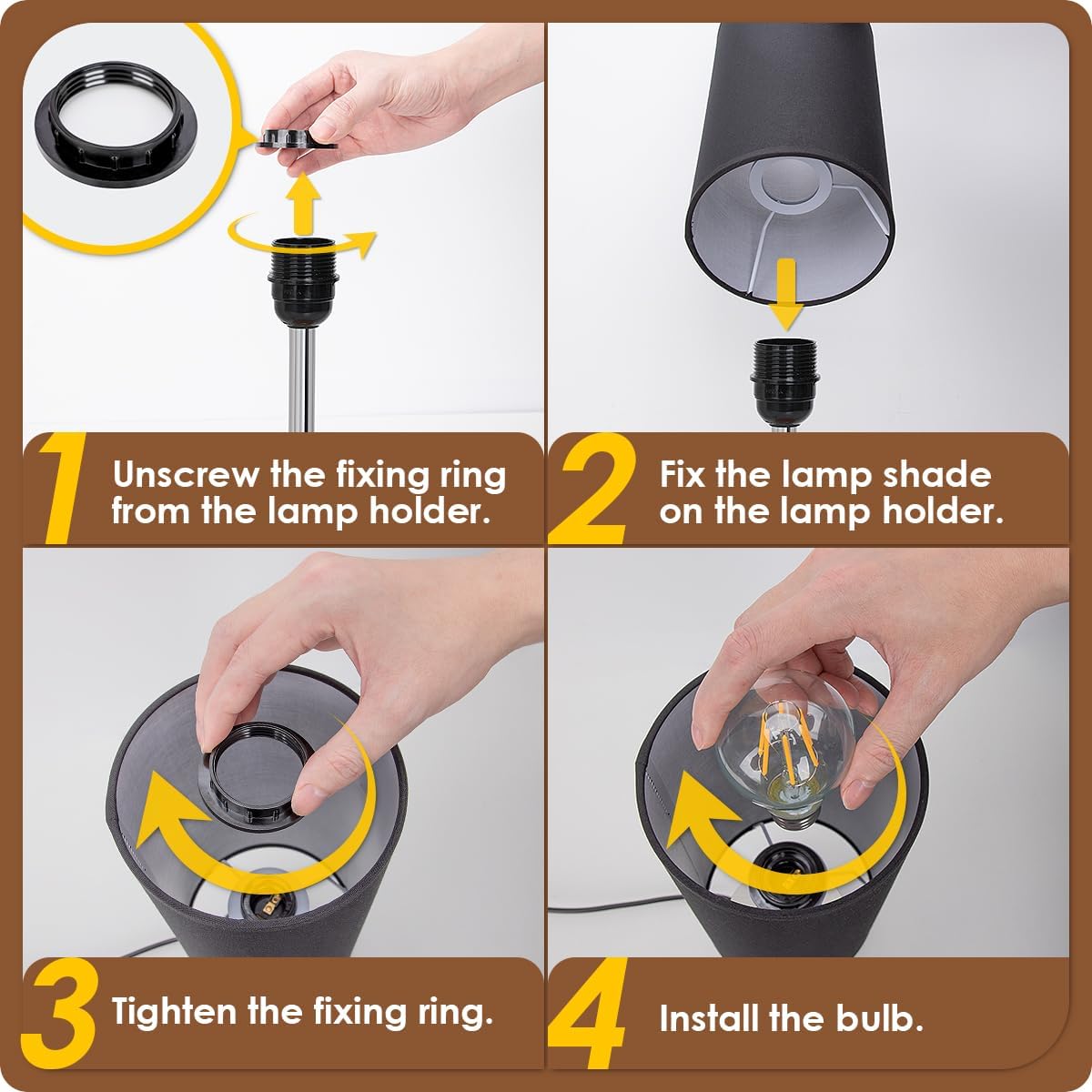 Dimmable Black Bedside Lamp - View 7