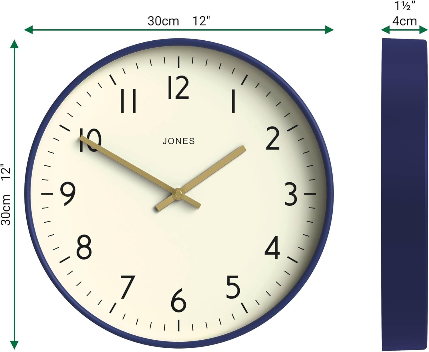 Round Modern Wall Clock — 12" - View 3