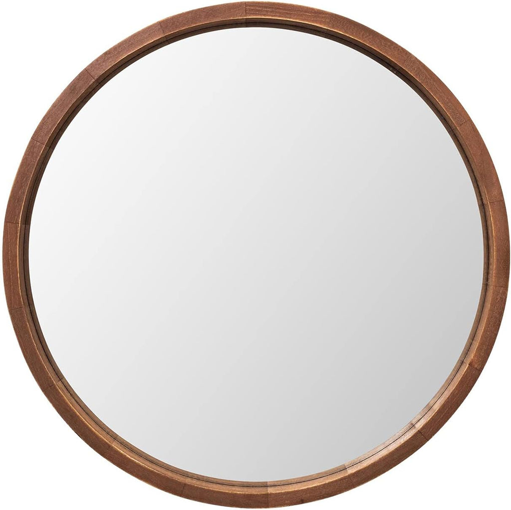 Framed Farmhouse Beige Wall Mirror — 30" - View 2